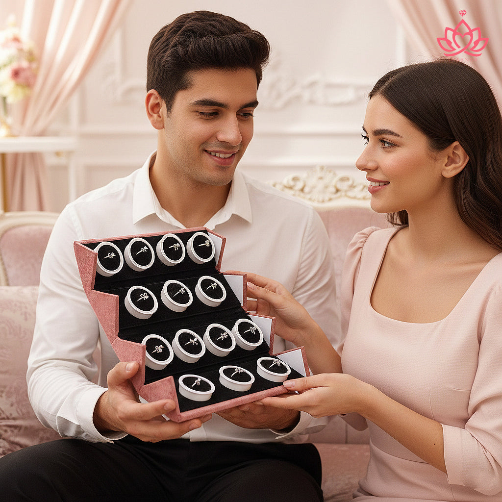 SHAANOR - 14 Ring Set with Elegant Folding Box