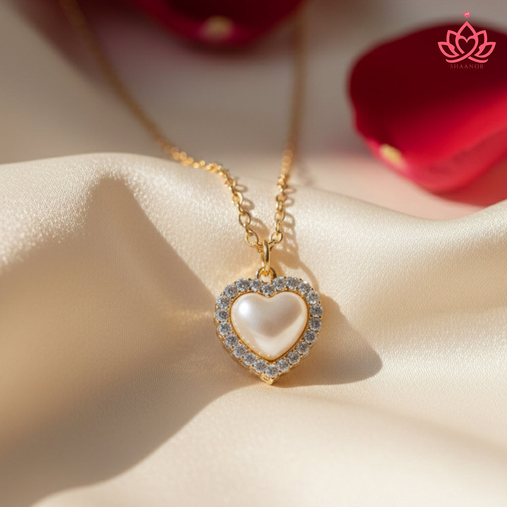 Luxury Heart Pendant Necklace with Preserved Rose Gift Box – Perfect Romantic Gift